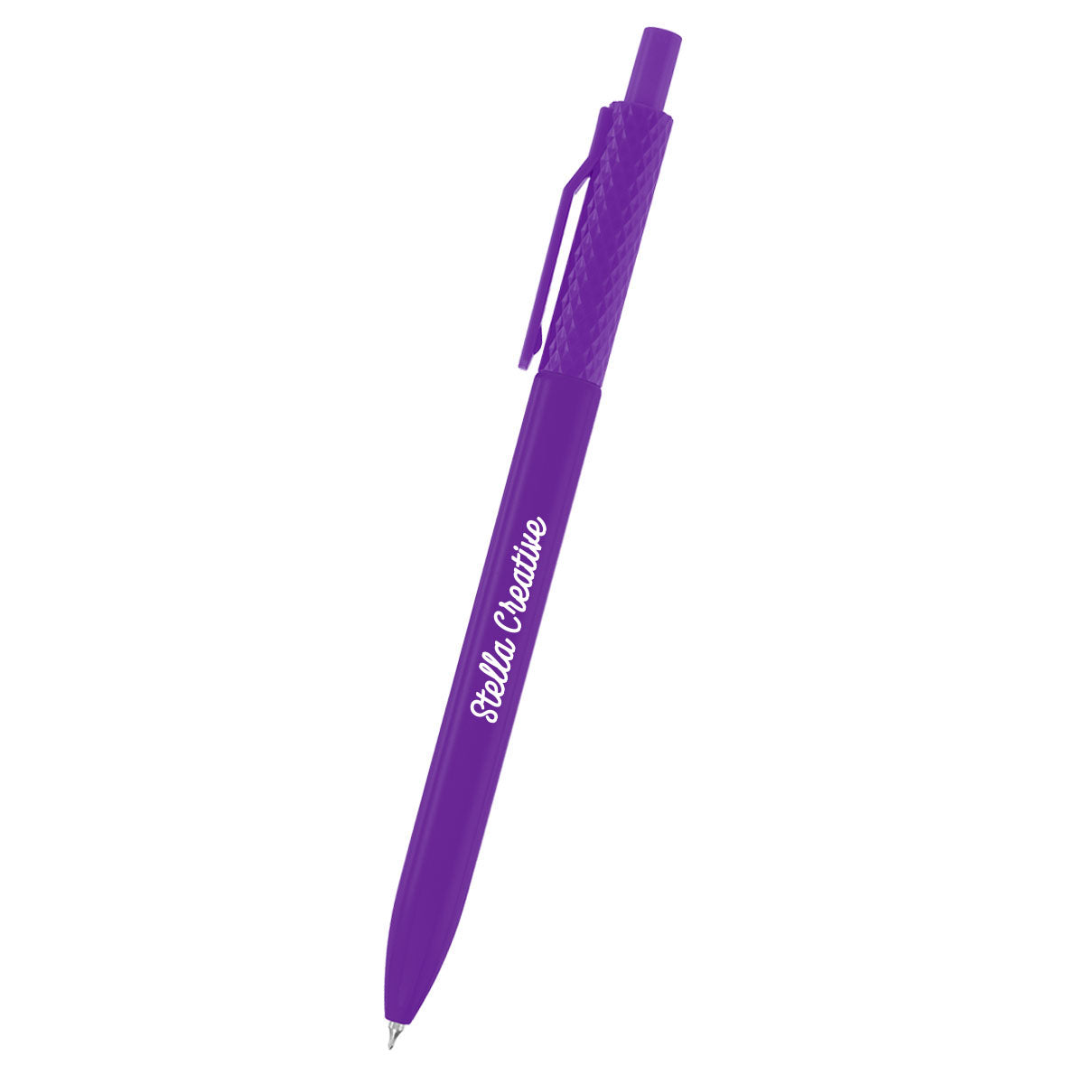 Novi Gel Pen in Recycled ABS Full Color - Purple - Silk Screen