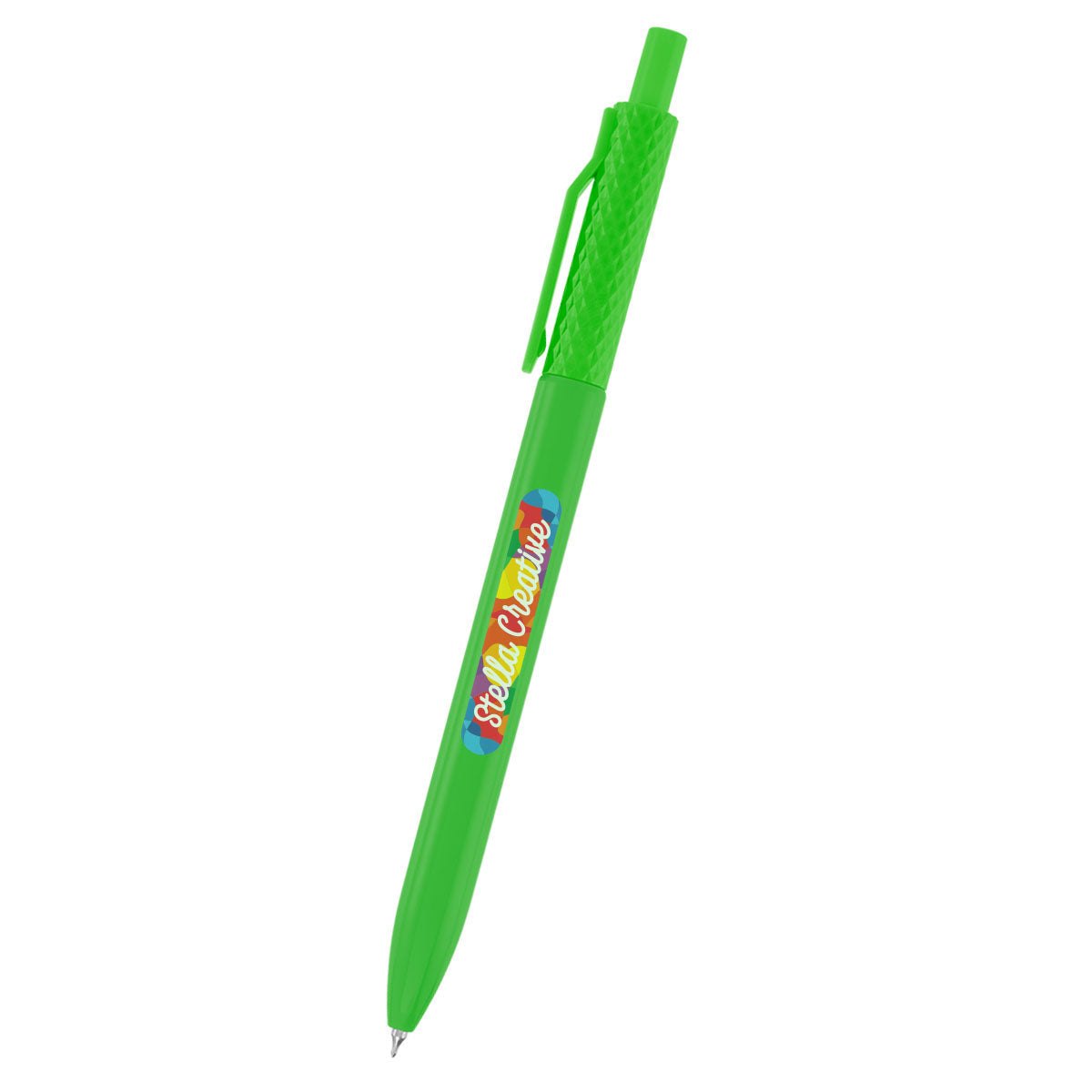 Novi Gel Pen in Recycled ABS - Lime Green - Full Color