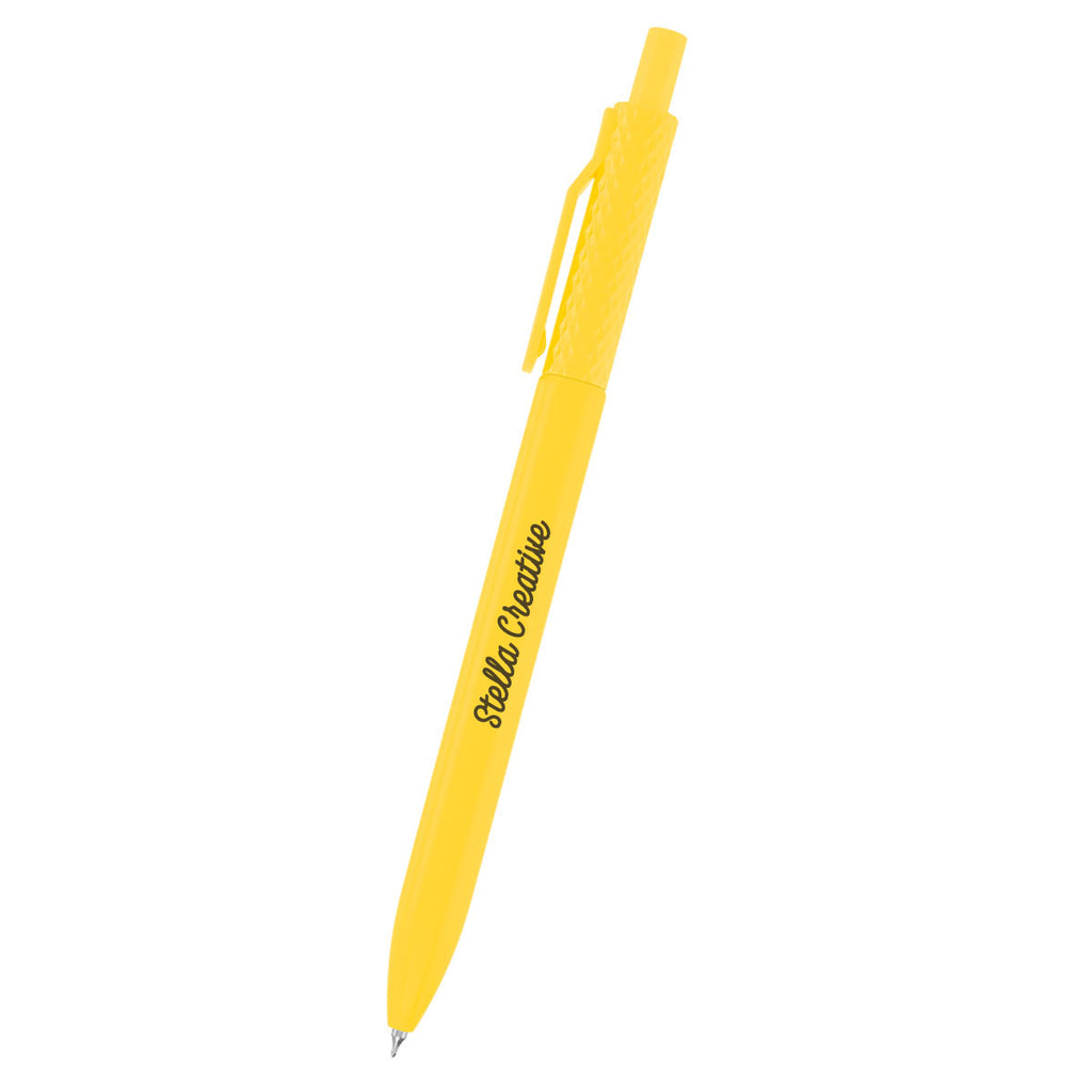Novi Gel Pen in Recycled ABS - Yellow - Silk Screen