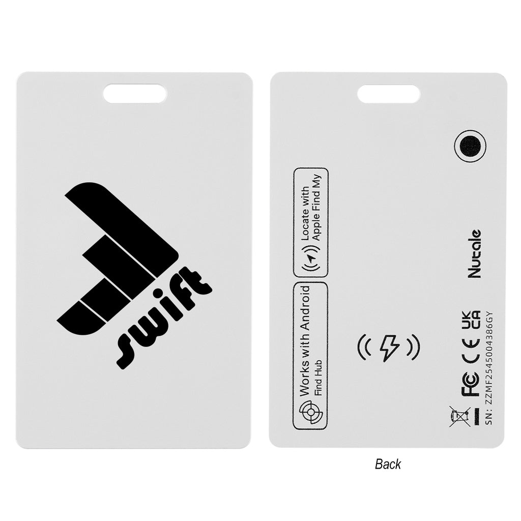 Nutale SmartTag Tracker Card - White - Silk Screen