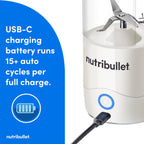 nutribullet Portable Rechargeable Blender - White - Front Detail 6