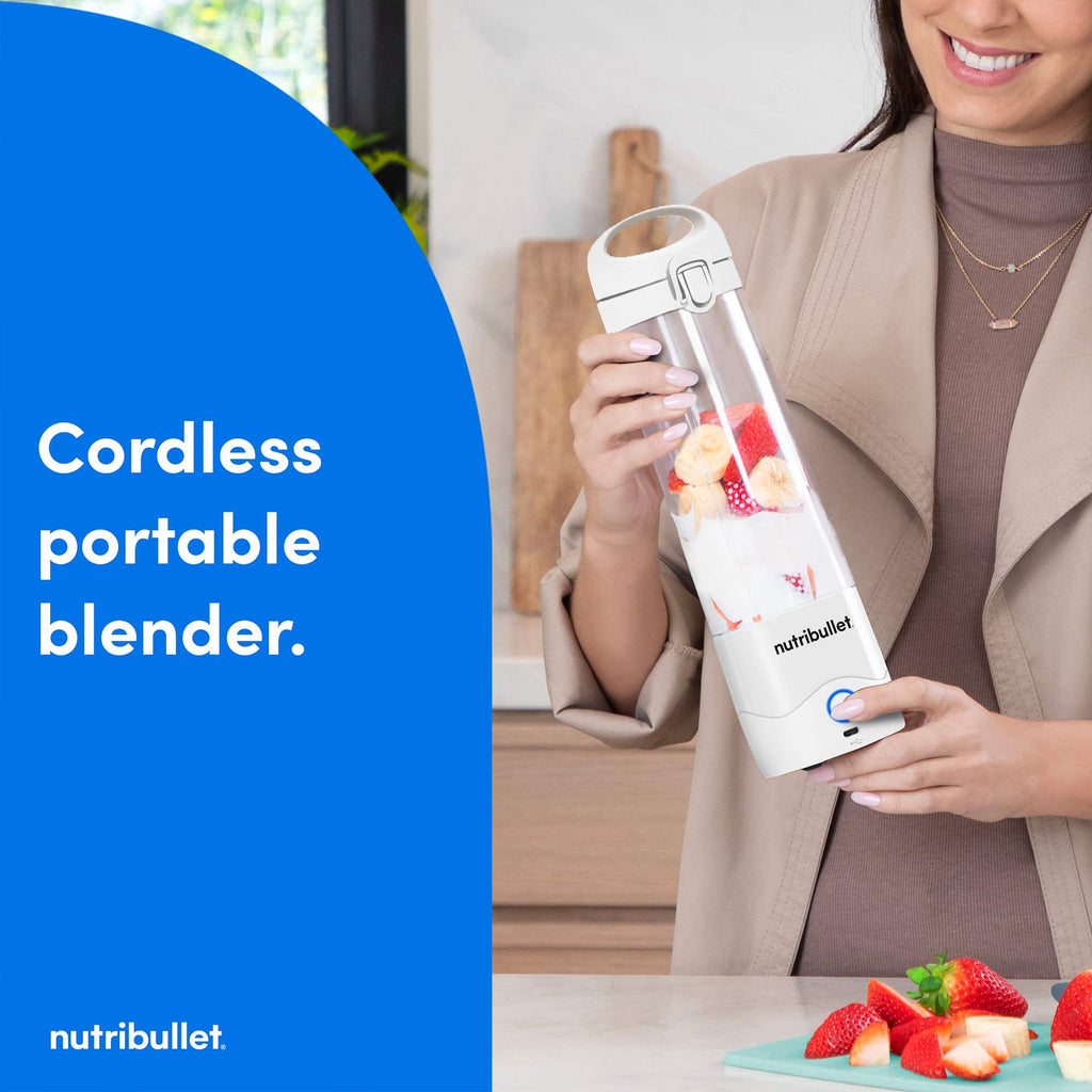 nutribullet Portable Rechargeable Blender - White - Front Detail