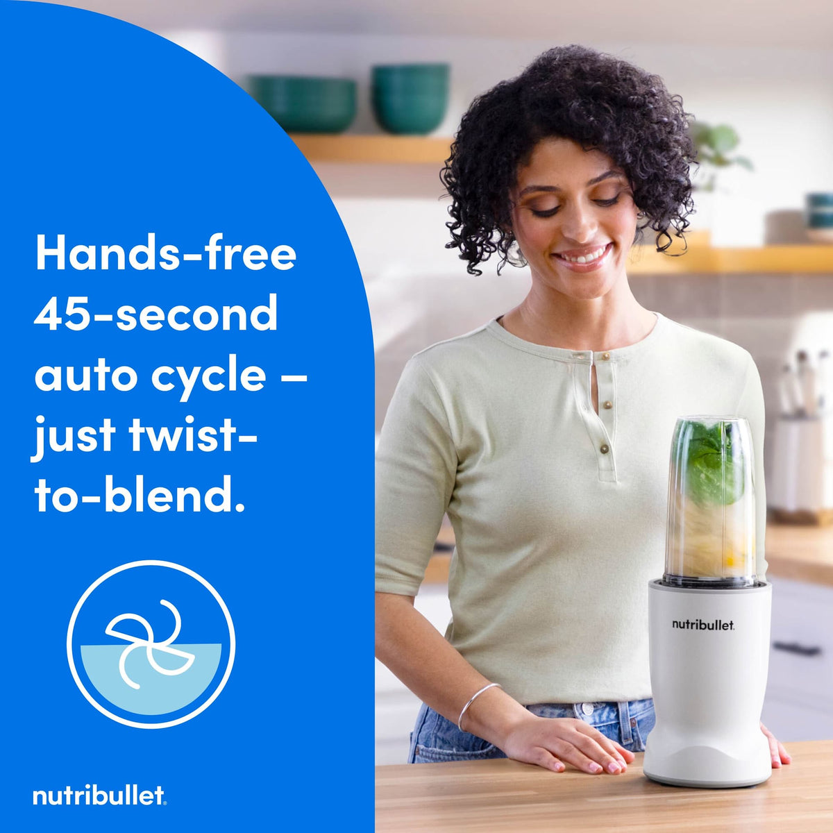 nutribullet Turbo Blender with Auto Blend, 1000 Watt - White - Photo 5