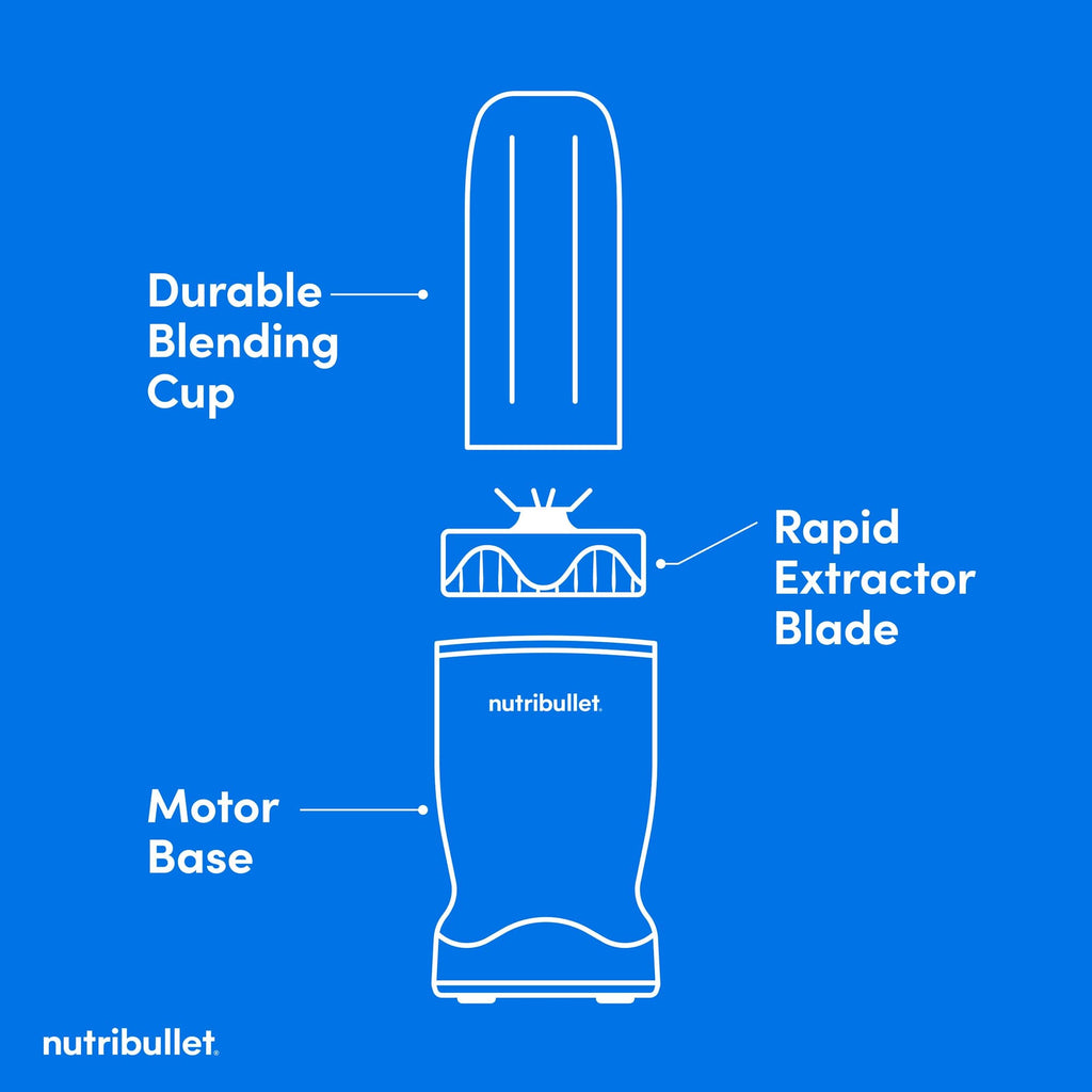 nutribullet Turbo Blender with Auto Blend, 1000 Watt - White - Photo 9