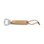 Oak Handle Bottle Opener with Leather Loop Laser Engraving - Wood - View 1