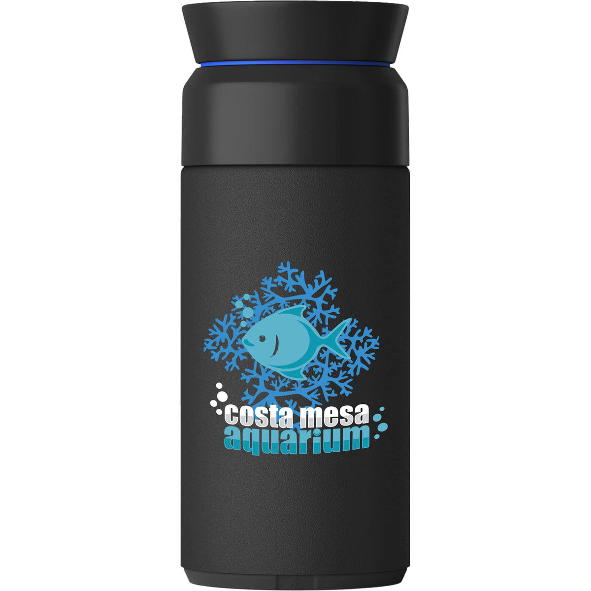 Ocean Bottle Brew Coffee Flask, 12 oz Full Color - Black - Front