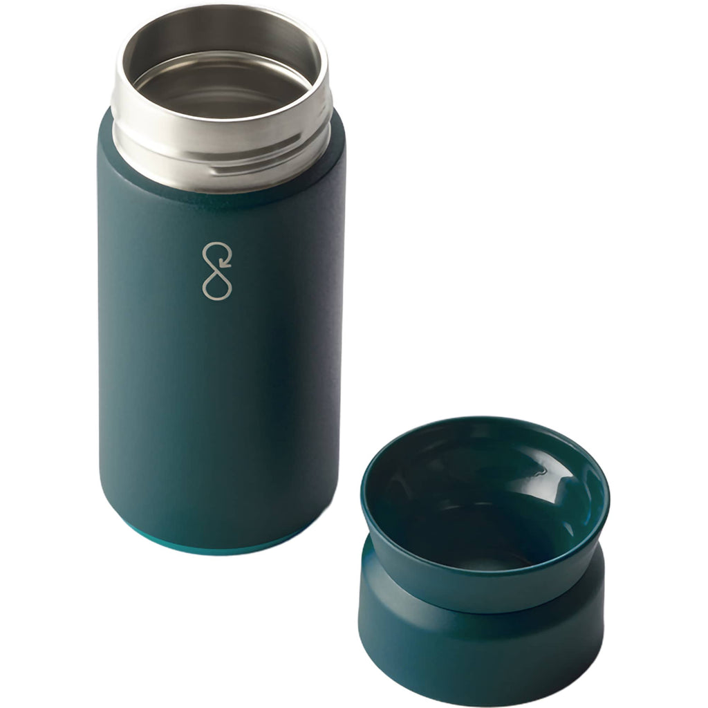Ocean Bottle Brew Coffee Flask, 12 oz Laser Engraving - Green - Top 2