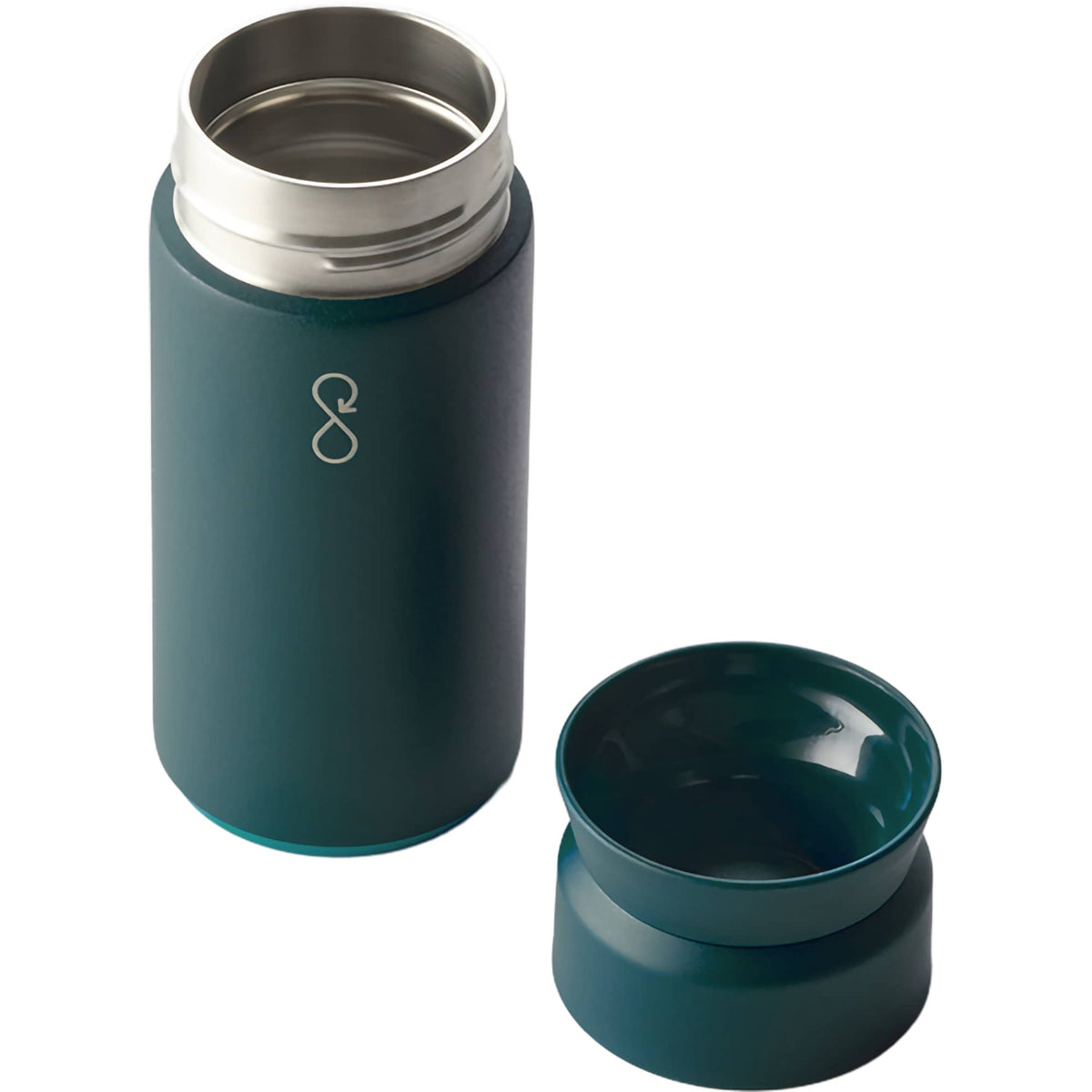 Ocean Bottle Brew Coffee Flask, 12 oz Laser Engraving - Green - Top 2