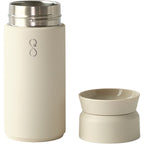 Ocean Bottle Brew Coffee Flask, 12 oz Laser Engraving - Sand - Back Open