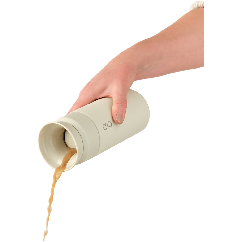 Ocean Bottle Brew Coffee Flask, 12 oz - Sand - Front Lifestyle