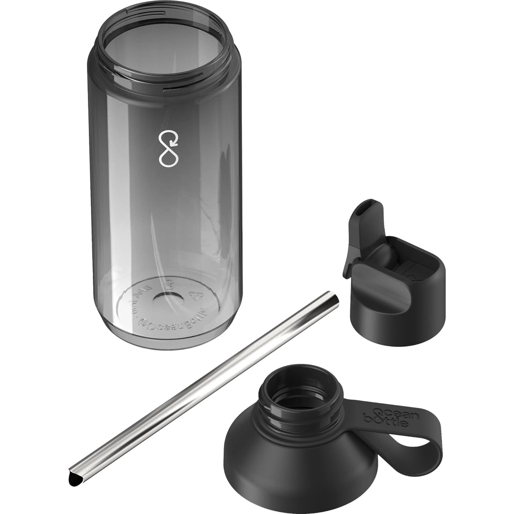 Ocean Bottle GO Clear Flip Straw Bottle, 24 oz - Black - Photo 5