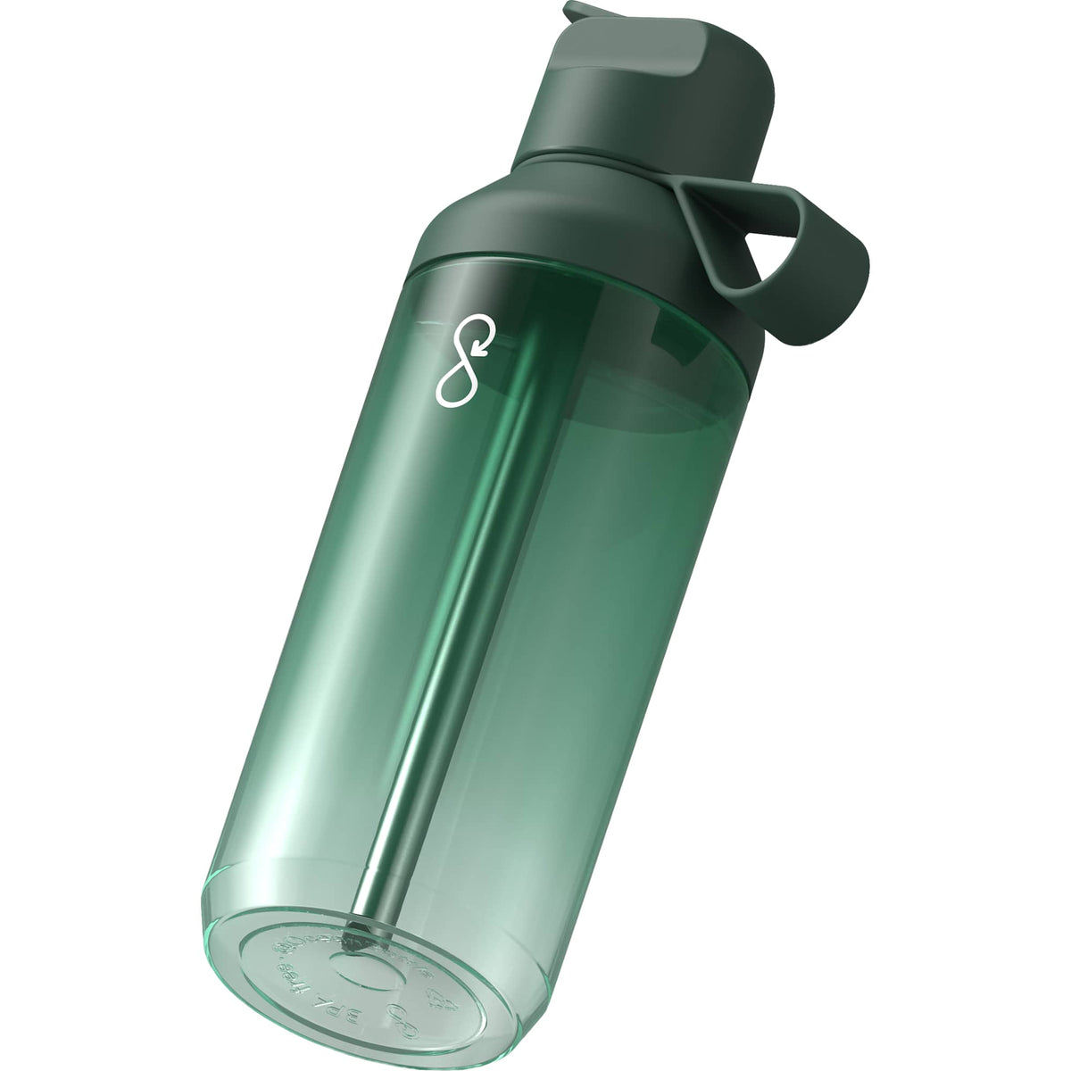 Ocean Bottle GO Clear Flip Straw Bottle, 24 oz - Green - Photo 6