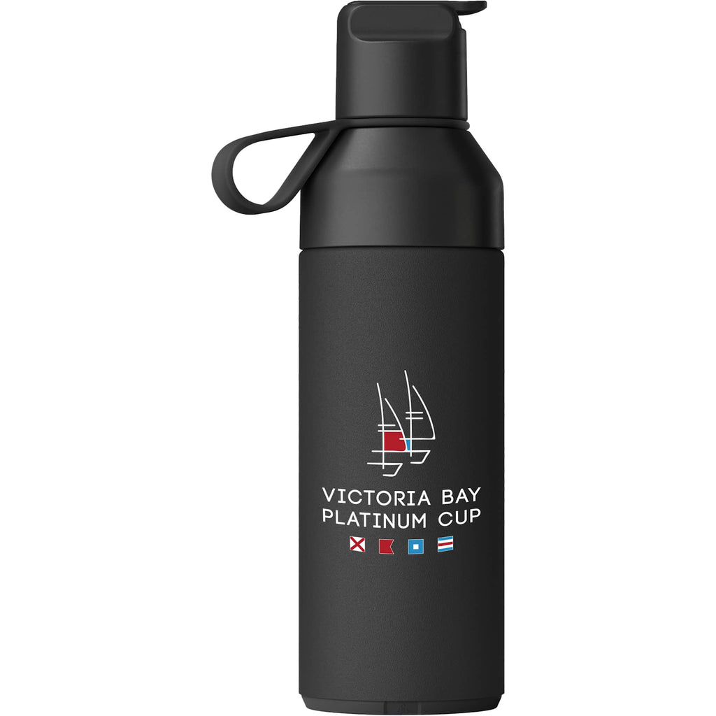Ocean Bottle GO Insulated Straw Bottle, 17 oz - Black - Front