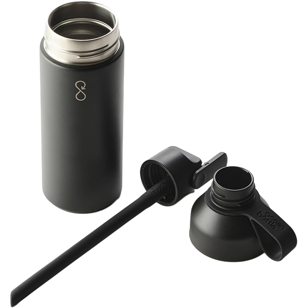 Ocean Bottle GO Insulated Straw Bottle, 17 oz - Black - Top 2