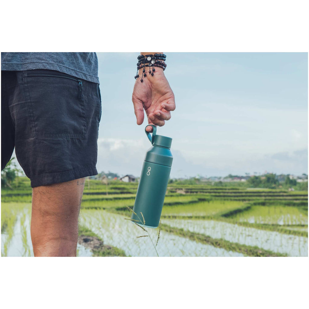 Ocean Bottle Original Insulated Bottle, 17 oz - Green - Back Lifestyle 2