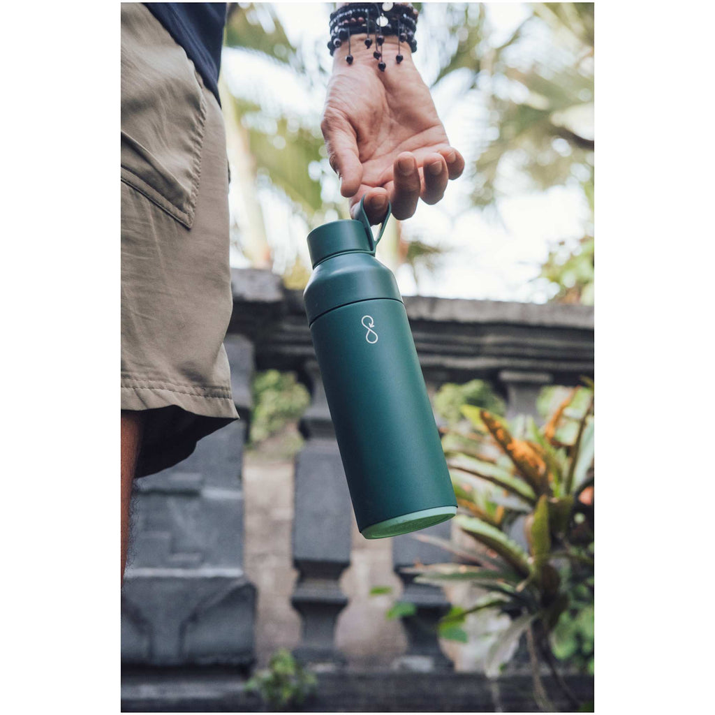 Ocean Bottle Original Insulated Bottle, 17 oz - Green - Back Lifestyle