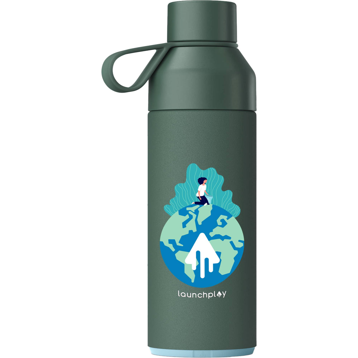 Ocean Bottle Original Insulated Bottle, 17 oz - Green - Front