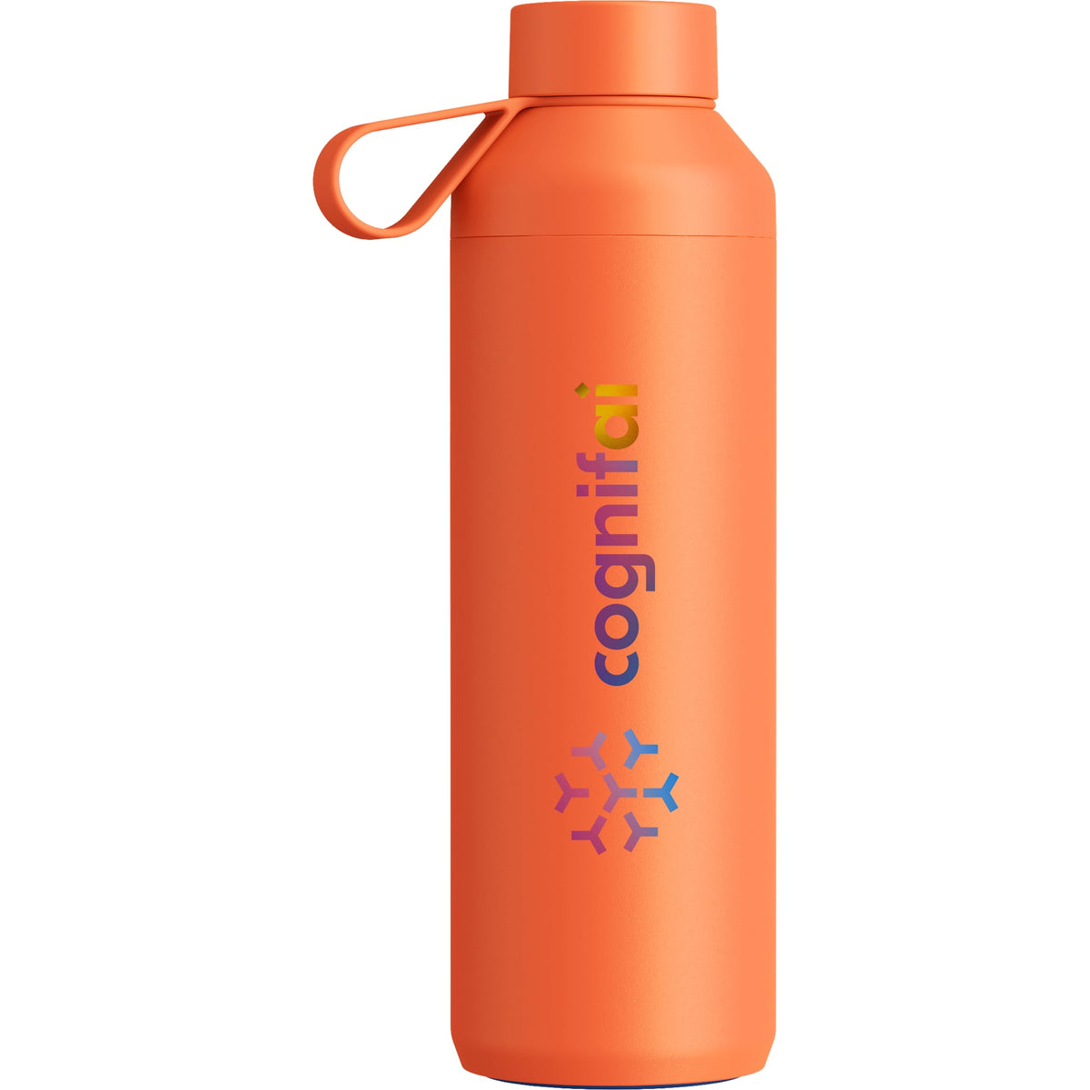 Ocean Bottle Peak Original Insulated Bottle, 24 oz Laser Engraving - Orange - Photo
