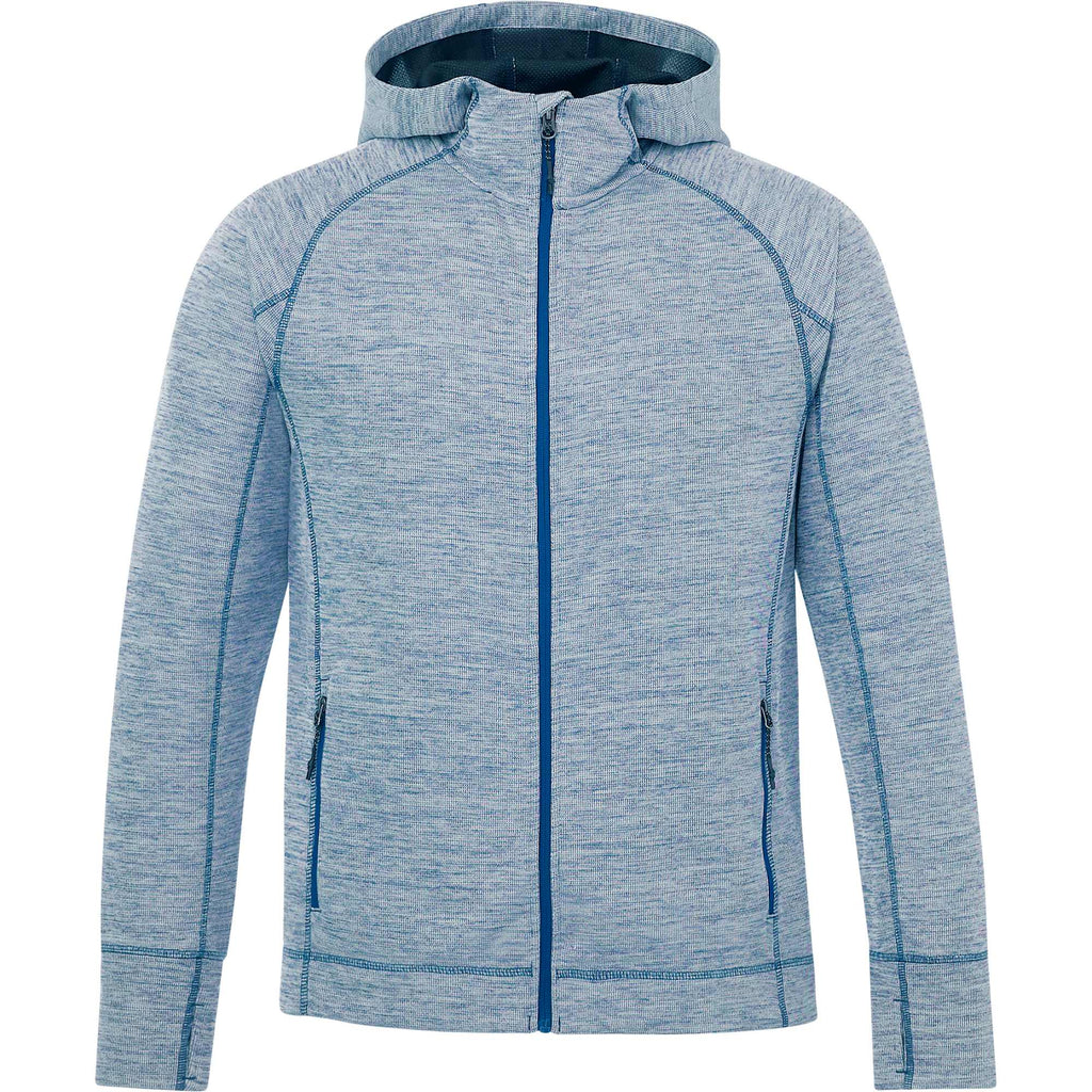 Odell Performance Knit Zip Hoodie with Thumb Holes for Men Transfer - Invictus Heather - Front