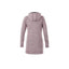 Odell Tunic Length Knit Zip Hoodie with Thumb Holes for Women Transfer - Maroon Heather - Back Flat
