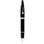 Odyssey Brass Twist Pen with Rubber Grip Laser Engraving - Black - Front