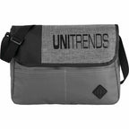 Offset Convention Messenger Bag with Flap - Black - Front