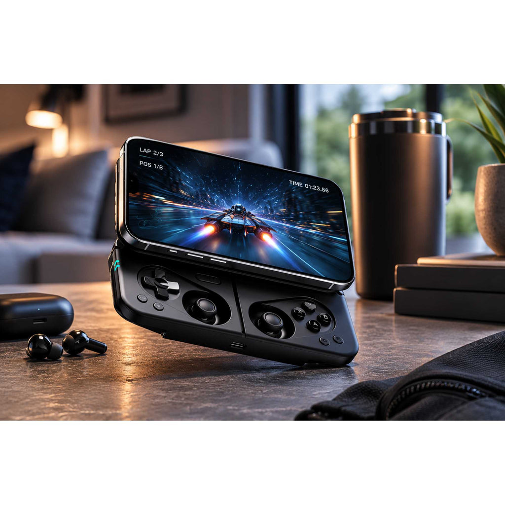 Ohsnap MCON Magnetic Mobile Game Controller Full Color - Black - Front