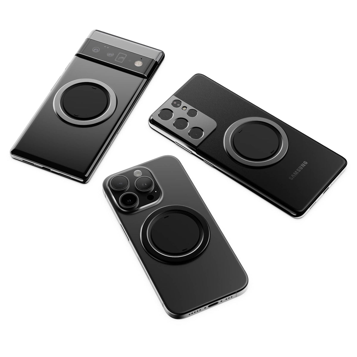 Ohsnap Snap Grip Magnetic Phone Grip and Stand Full Color - Black - Detail 3