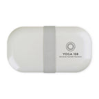 Oishii Two Tier Bento Box with Utensils Full Color - Grey-Cream - View 5