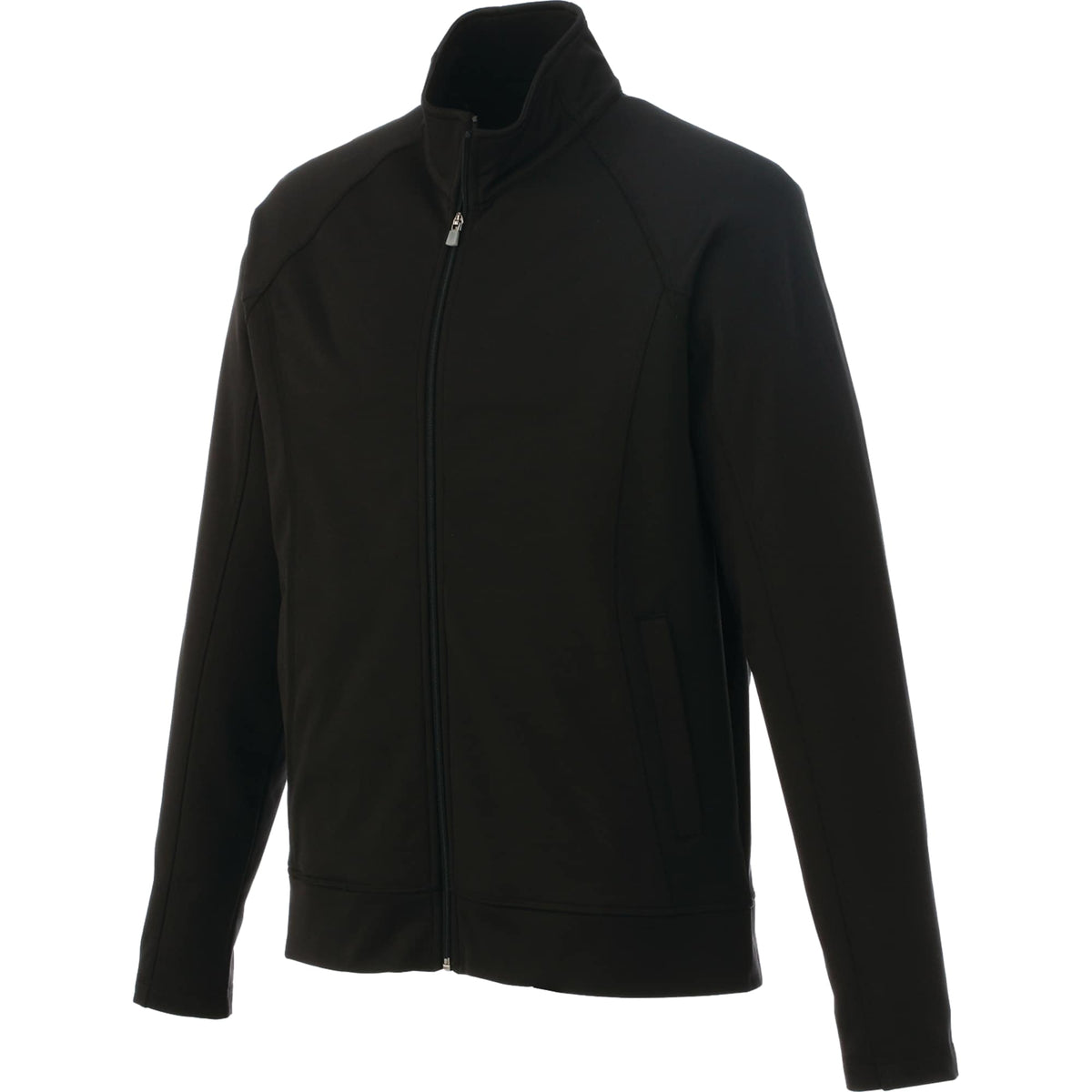 Okapi Performance Full Zip Knit Jacket for Men Laser Engraving - Black - Flat