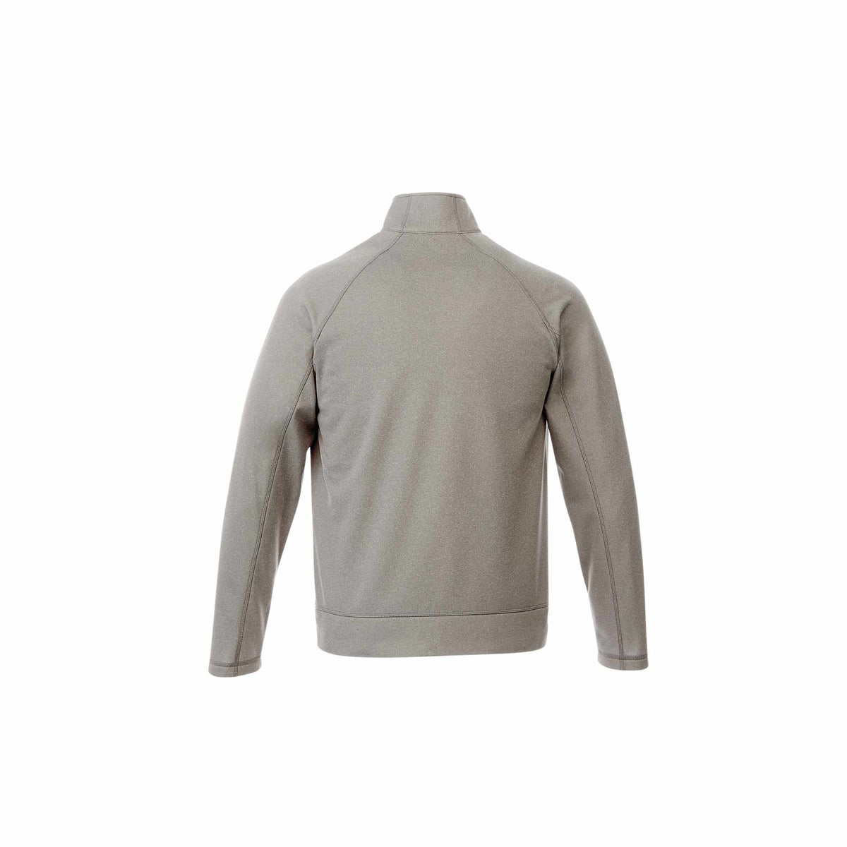 Okapi Performance Full Zip Knit Jacket for Men Laser Engraving - Heather Grey - Back Flat