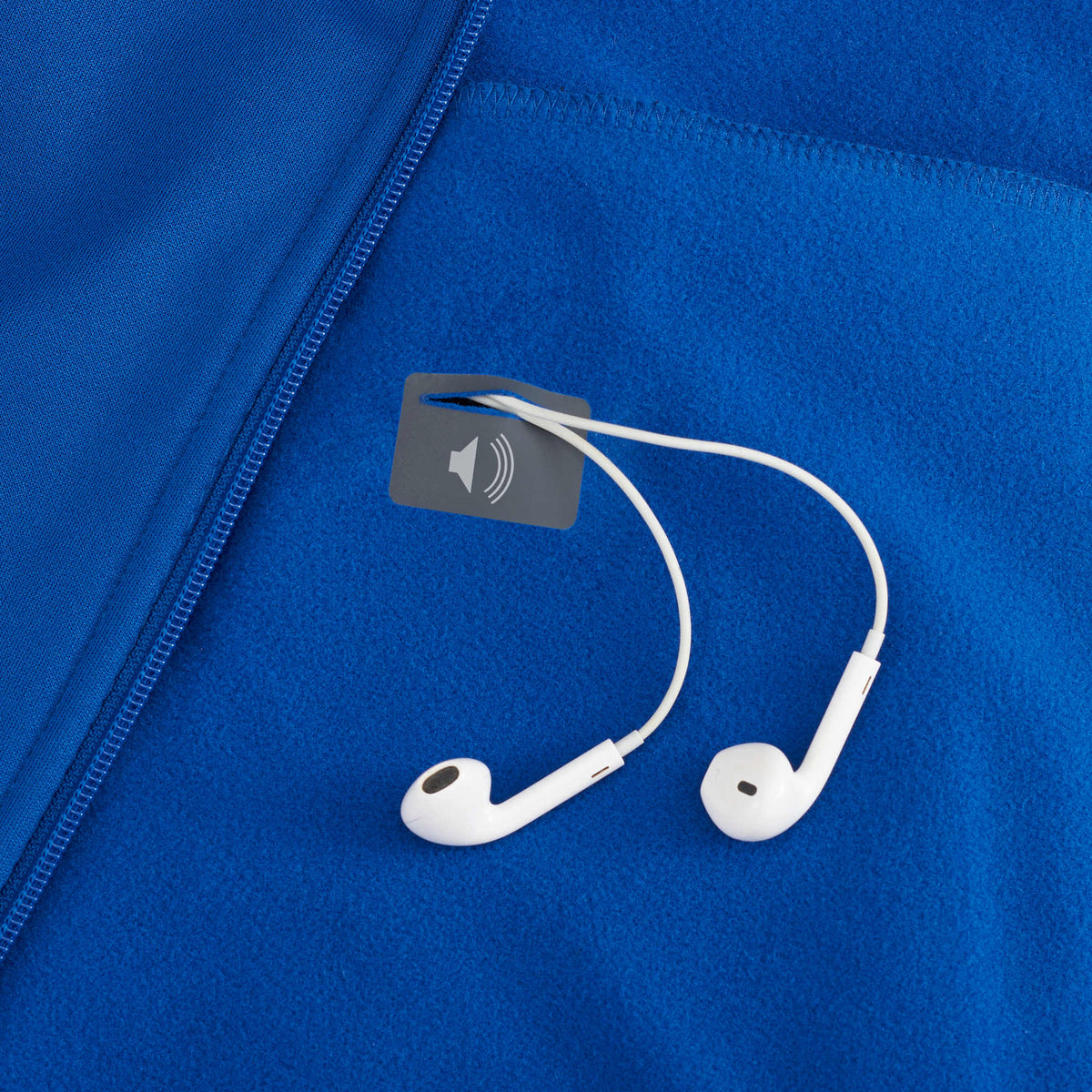Okapi Performance Full Zip Knit Jacket for Men Laser Engraving - New Royal - Detail