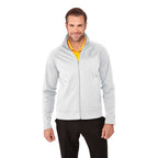 Okapi Performance Full Zip Knit Jacket for Men Laser Engraving - White - On Model