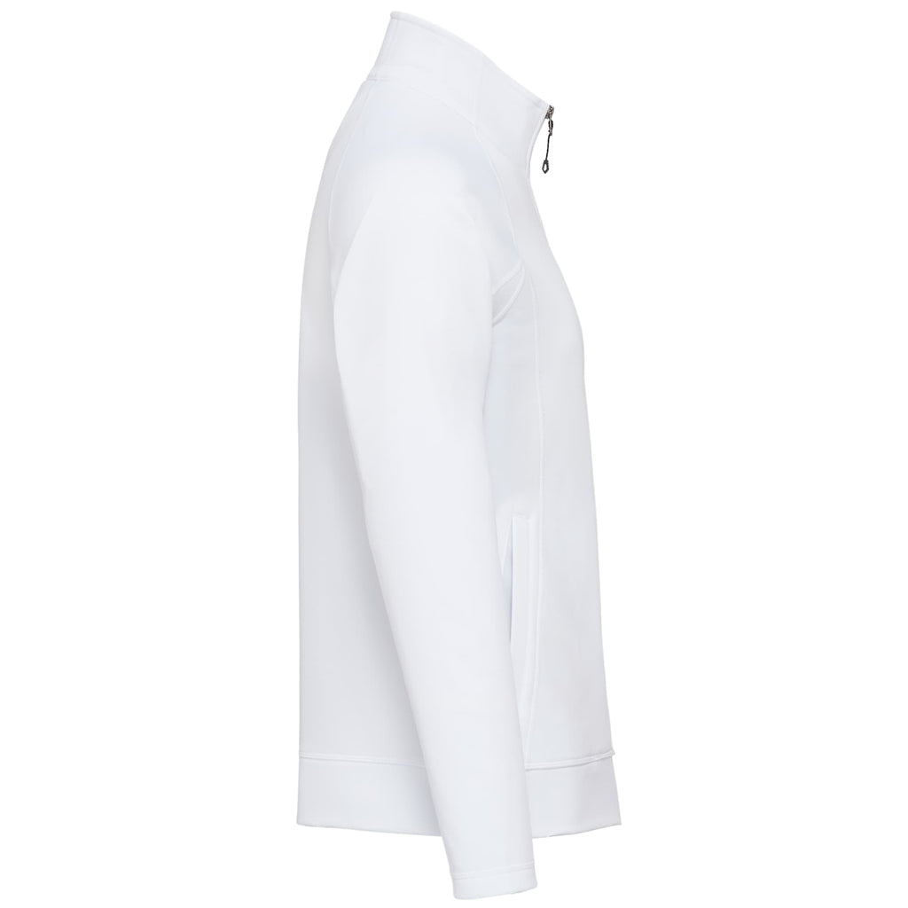 Okapi Performance Full Zip Knit Jacket for Men Laser Engraving - White - Right Side