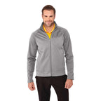 Okapi Performance Full Zip Knit Jacket for Men Transfer - Heather Grey - On Model