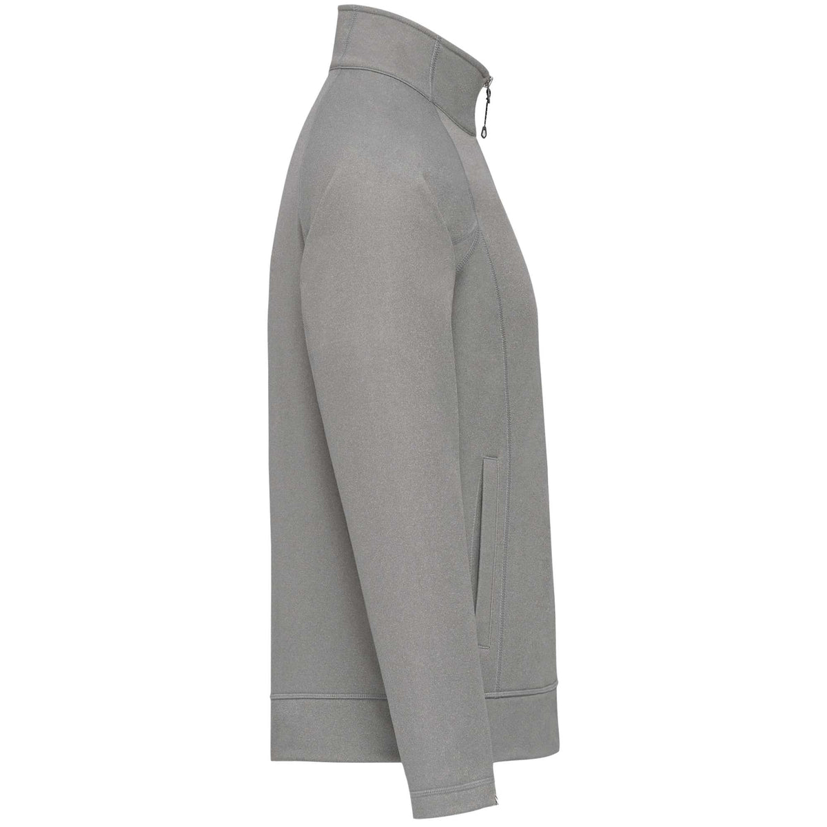 Okapi Performance Full Zip Knit Jacket for Men Transfer - Heather Grey - Right Side