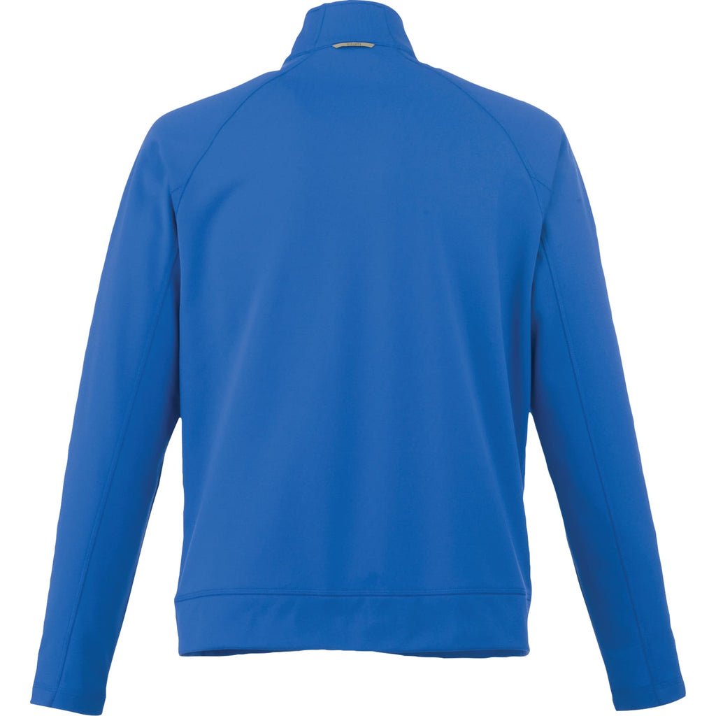 Okapi Performance Full Zip Knit Jacket for Men Transfer - Olympic Blue - Back Flat