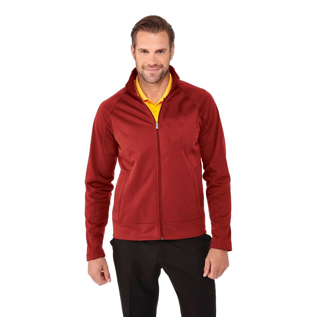 Okapi Performance Full Zip Knit Jacket for Men Transfer - Team Red - On Model