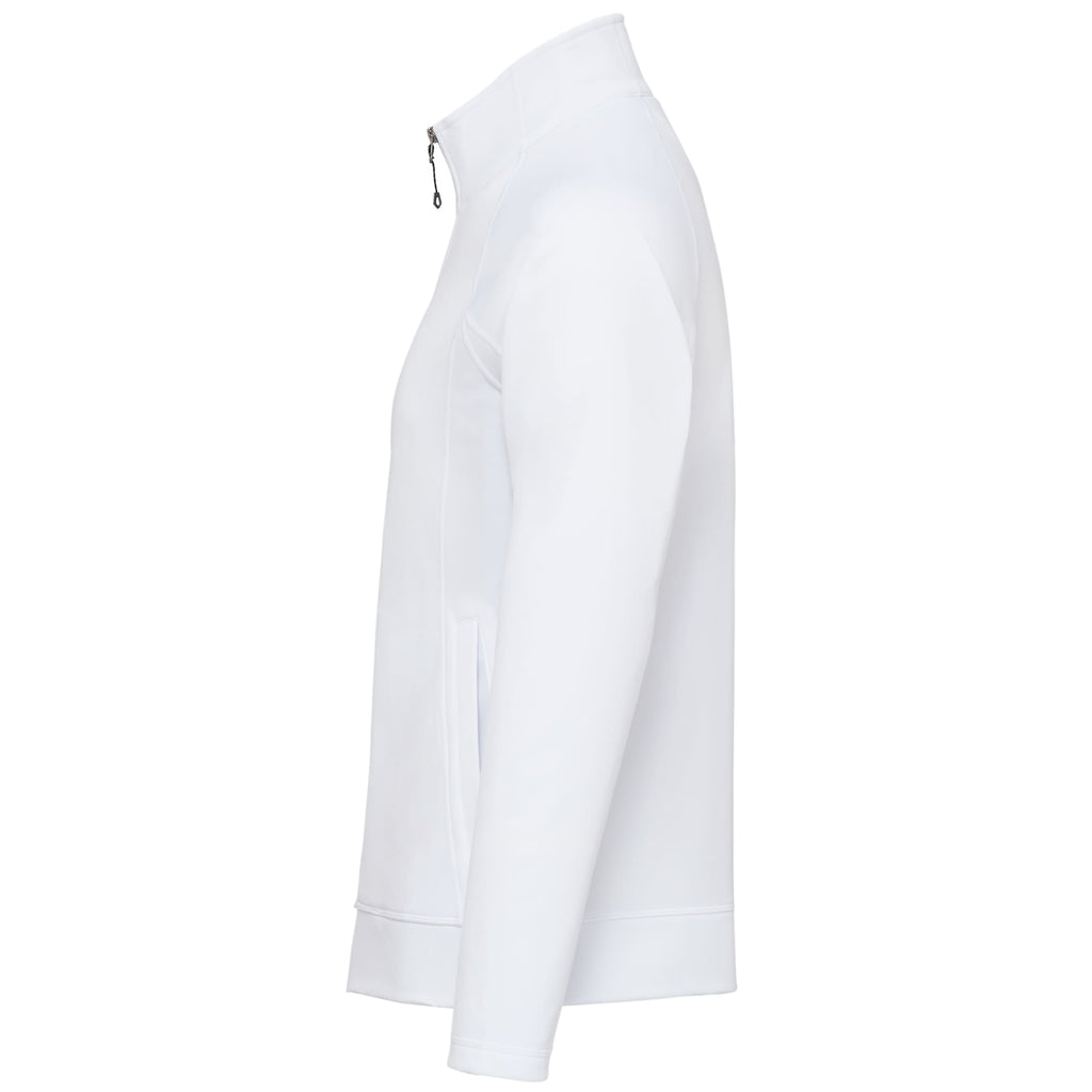 Okapi Performance Full Zip Knit Jacket for Men Transfer - White - Left Side