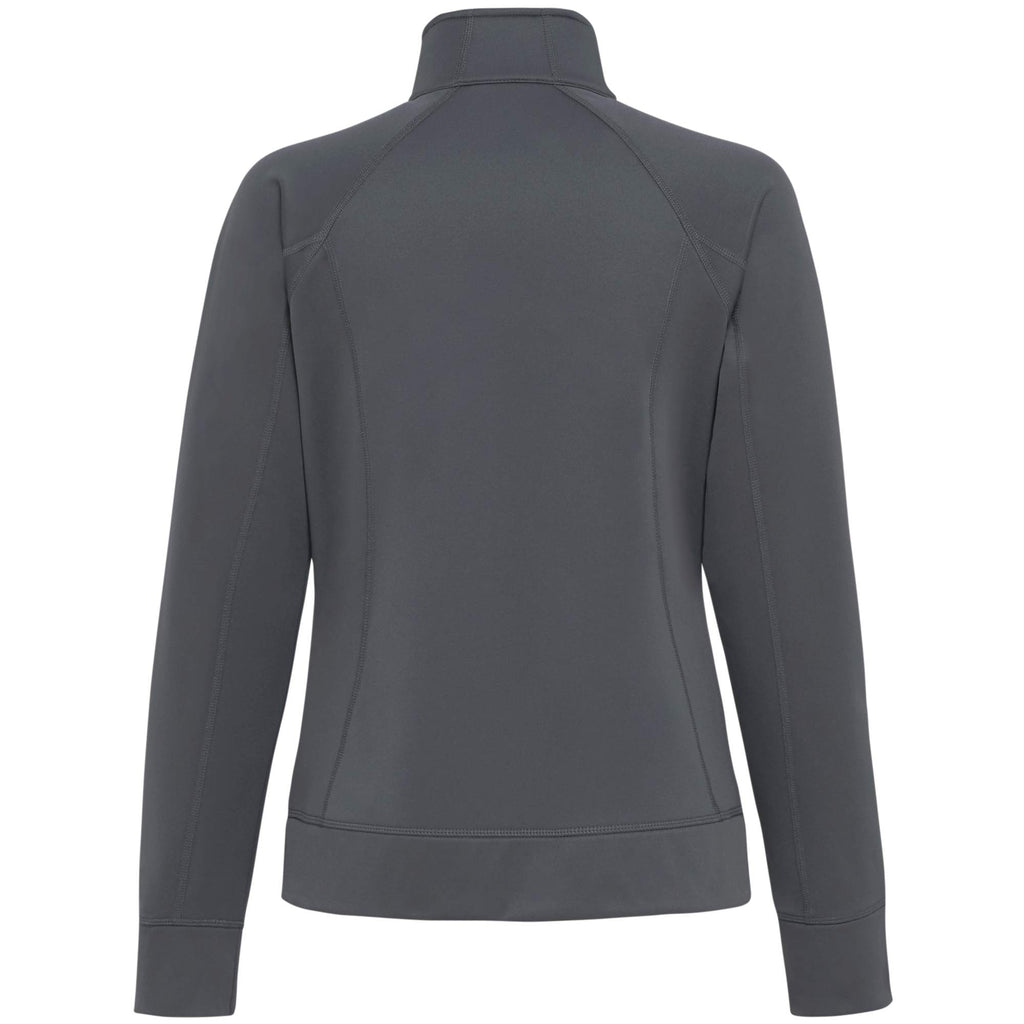 Okapi Performance Full Zip Knit Jacket for Women Debossing - Grey Storm - Back