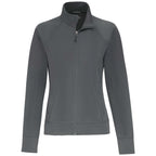 Okapi Performance Full Zip Knit Jacket for Women Debossing - Grey Storm - Front
