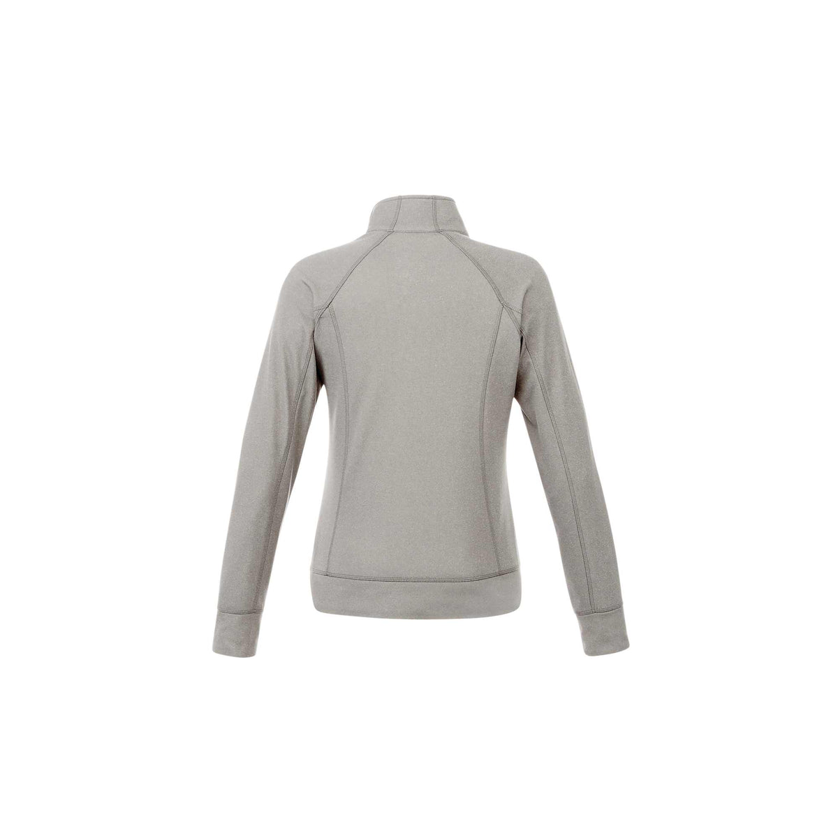 Okapi Performance Full Zip Knit Jacket for Women Debossing - Heather Grey - Back Flat