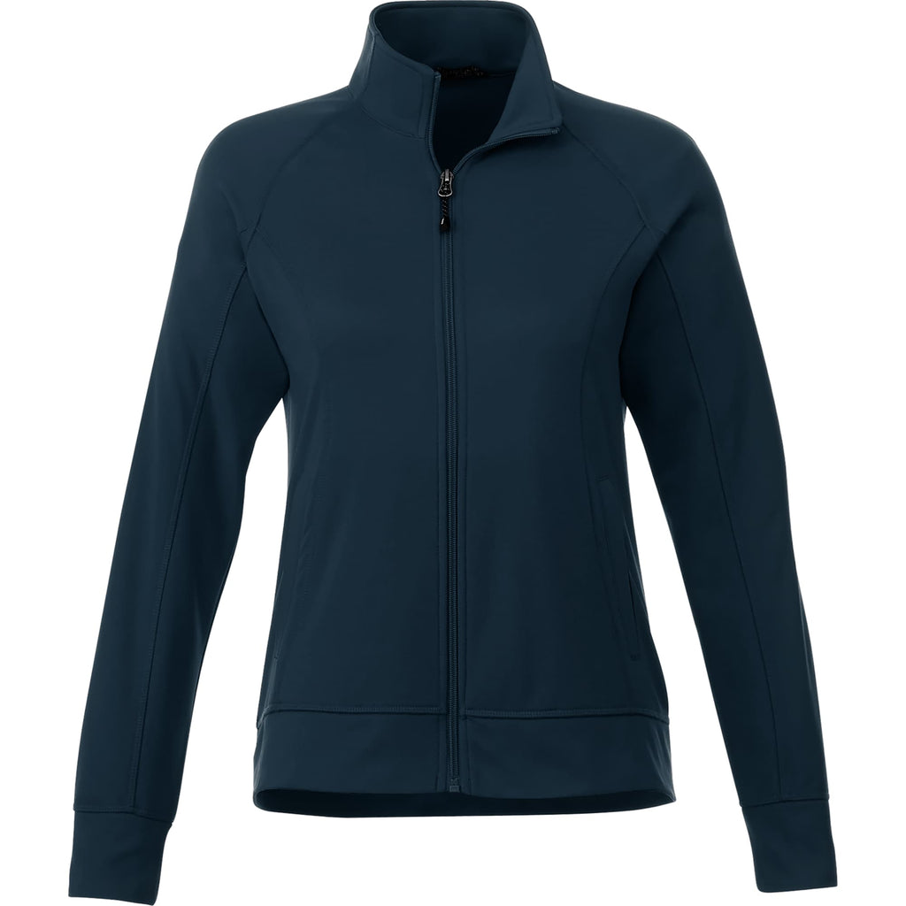 Okapi Performance Full Zip Knit Jacket for Women Debossing - Navy - Front