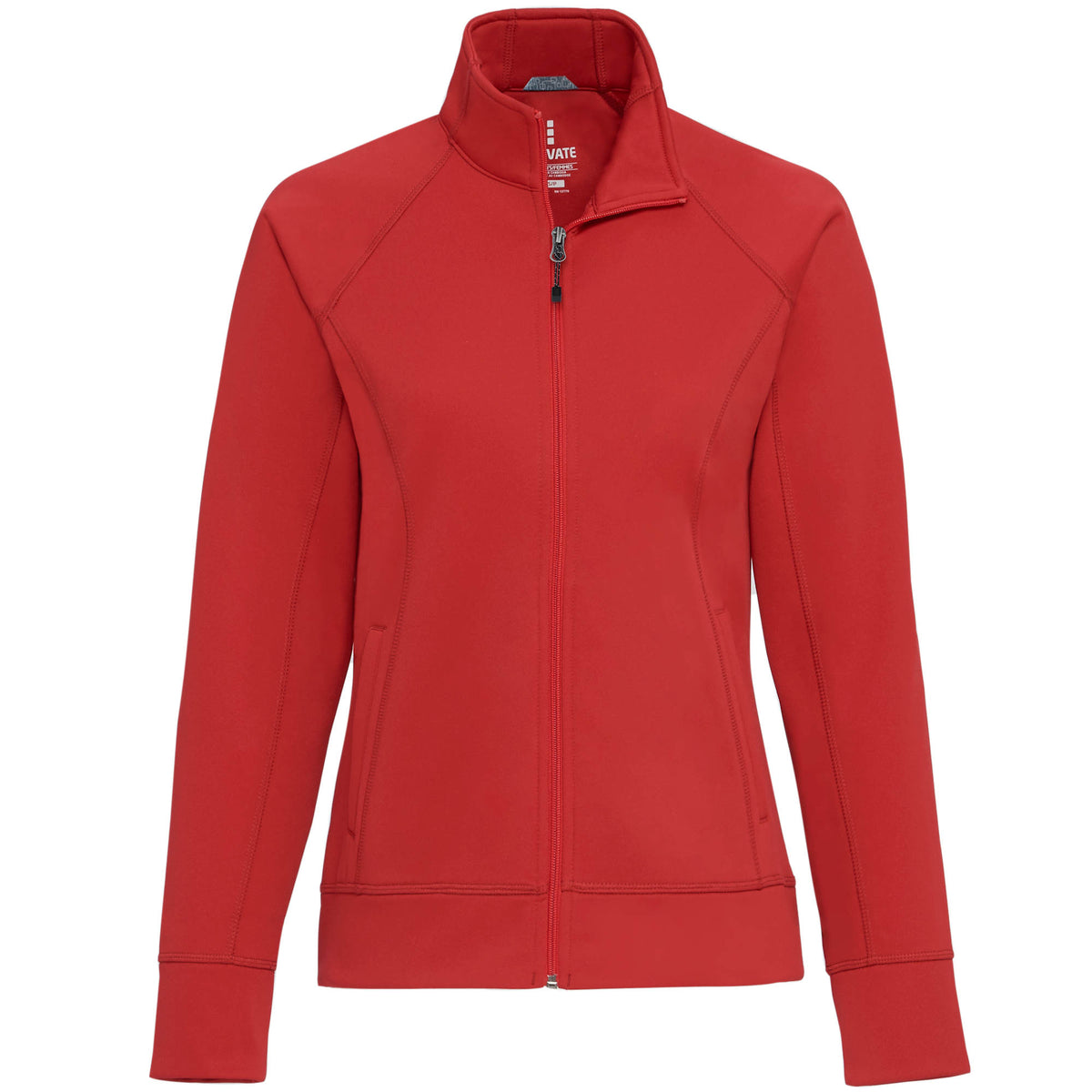 Okapi Performance Full Zip Knit Jacket for Women Debossing - Team Red - Front