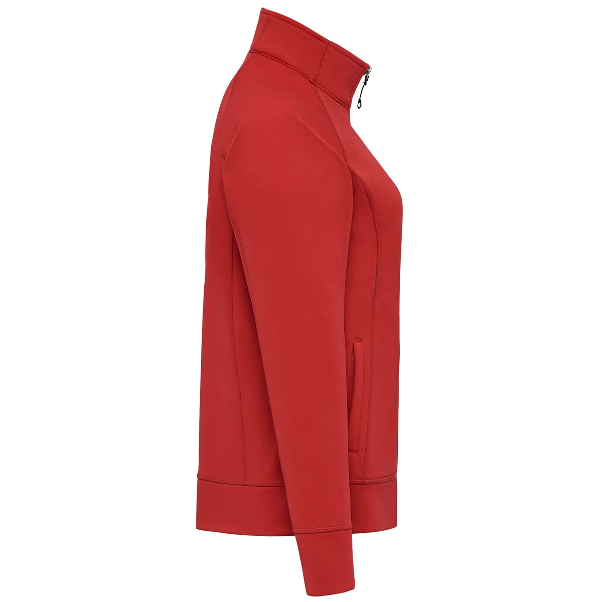 Okapi Performance Full Zip Knit Jacket for Women Debossing - Team Red - Left Side