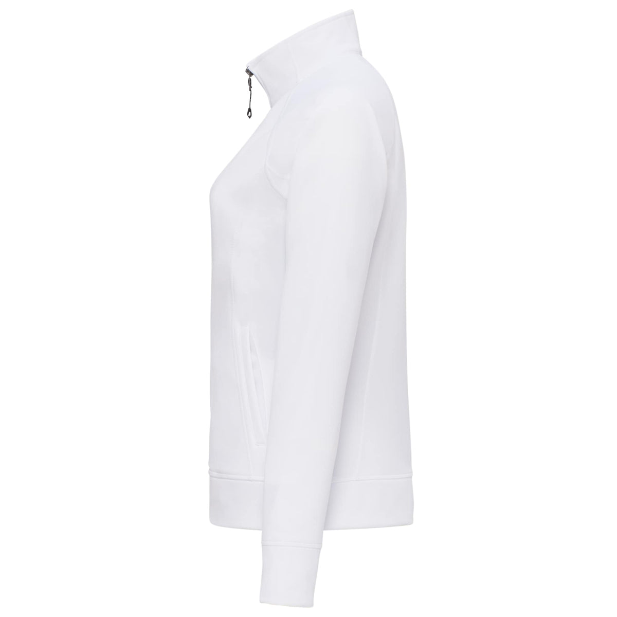 Okapi Performance Full Zip Knit Jacket for Women Debossing - White - Left Side