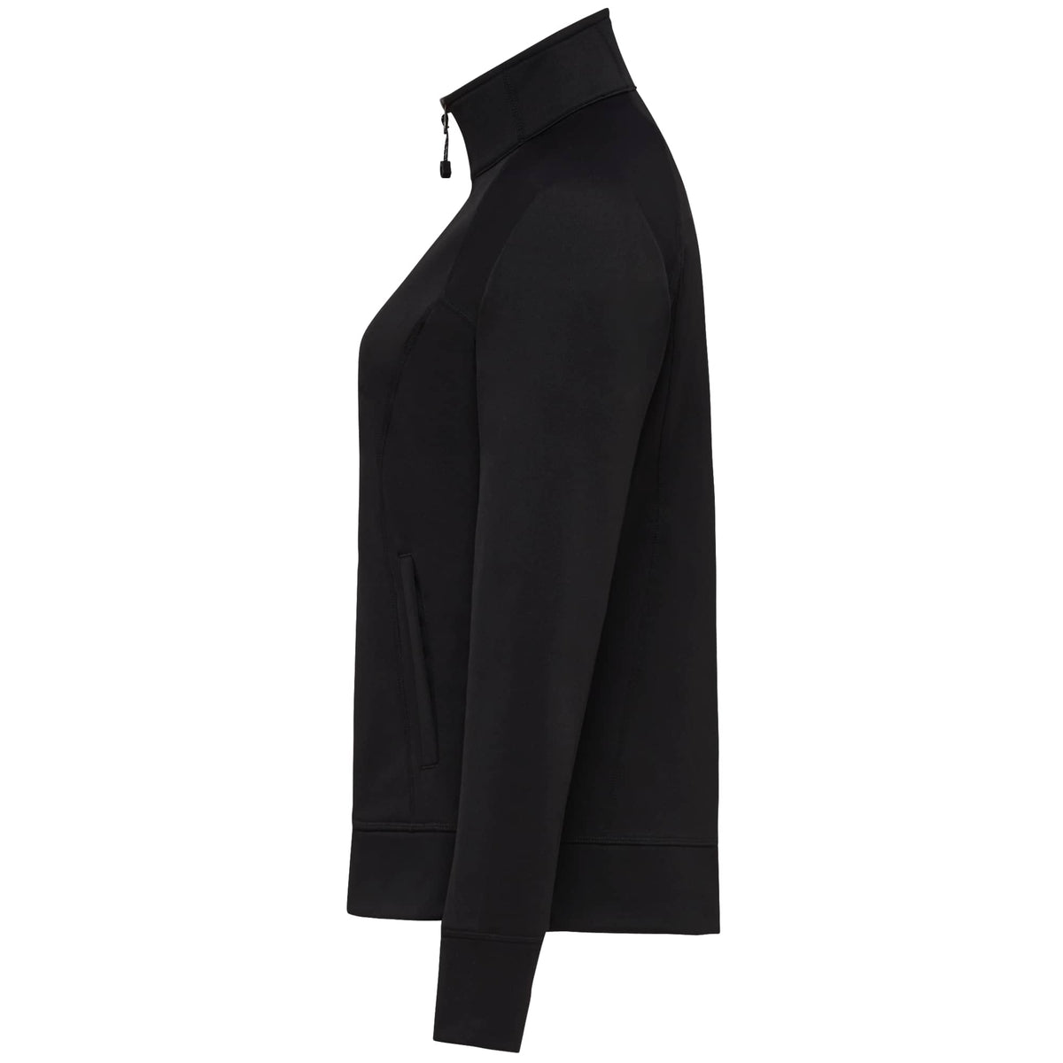 Okapi Performance Full Zip Knit Jacket for Women Embroidery - Black - Left Side