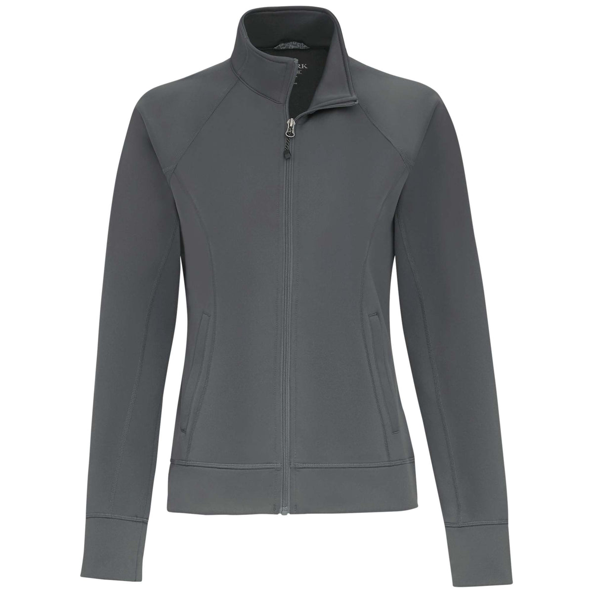 Okapi Performance Full Zip Knit Jacket for Women Embroidery - Grey Storm - Front