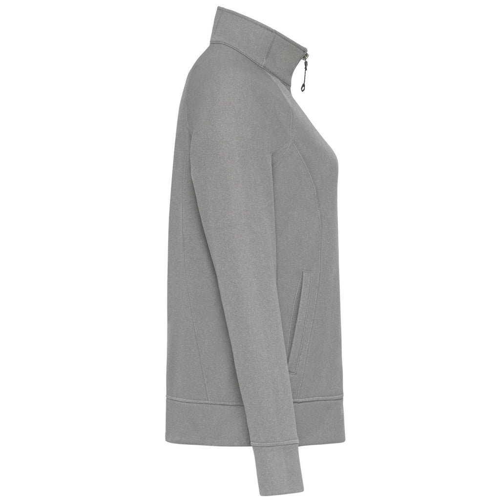 Okapi Performance Full Zip Knit Jacket for Women Embroidery - Heather Grey - Right Side