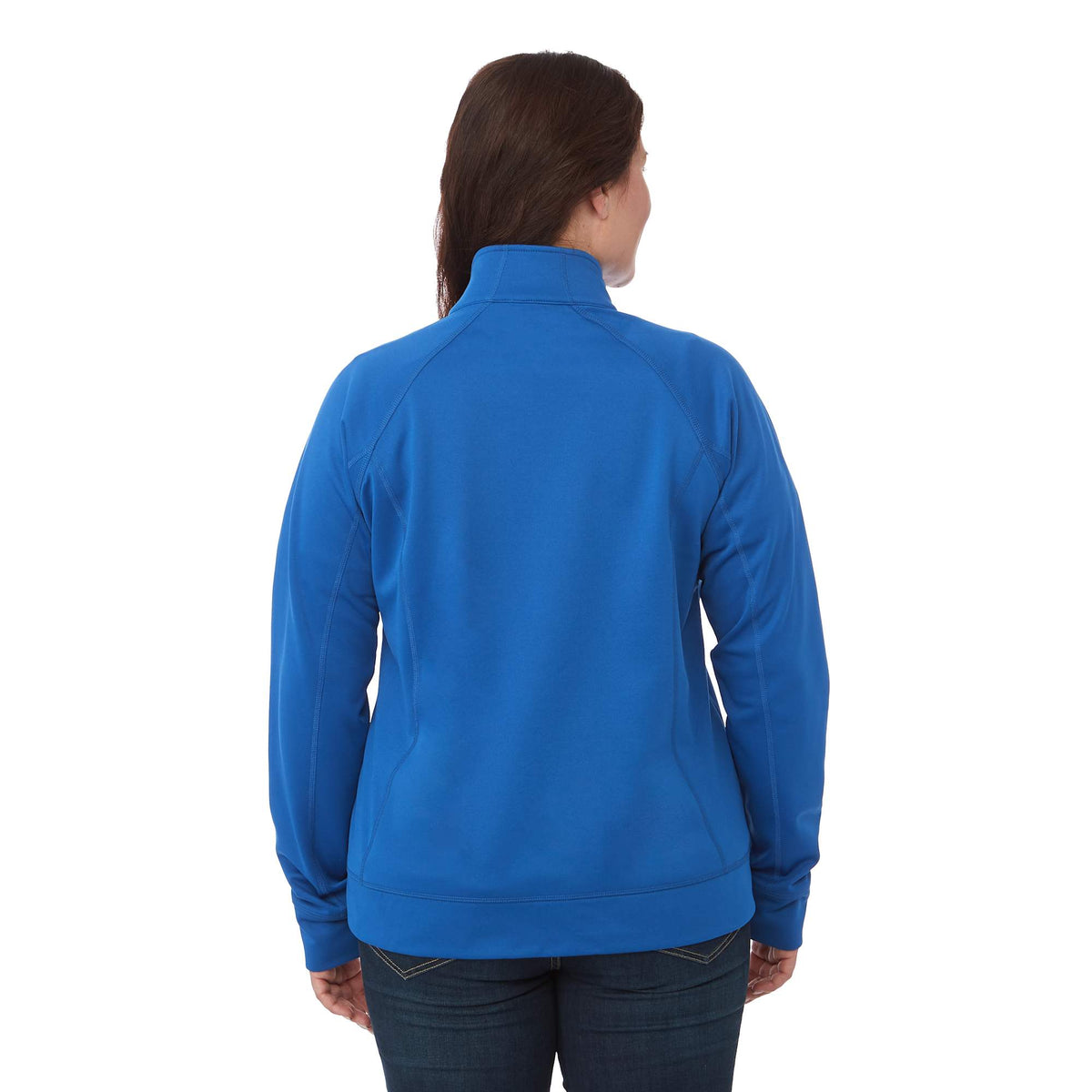 Okapi Performance Full Zip Knit Jacket for Women Embroidery - New Royal - On Model Back